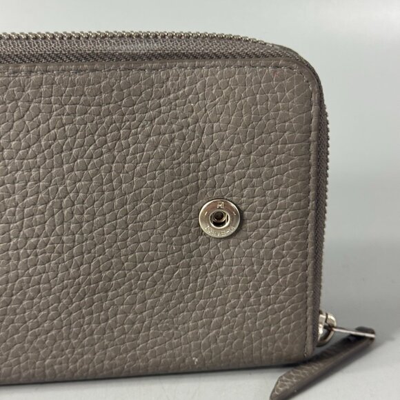 All Saint Fetch Green Leather Zip-Around Long Wallet - Picture 7 of 14